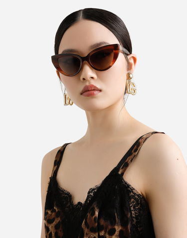 Слънчеви очила Dolce & Gabbana Dolce & Gabbana DG Hinge Cat-Eye Sunglasses Кафяво | VG4497VP1139V000, 1
