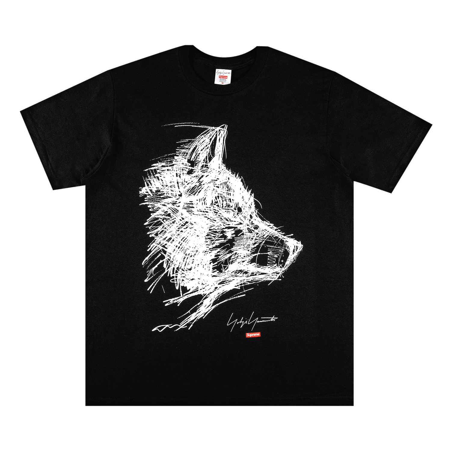 Тениска Supreme Yohji Yamamoto x Scribble Wolf Tee Черно | FW20T5 BLACK, 0