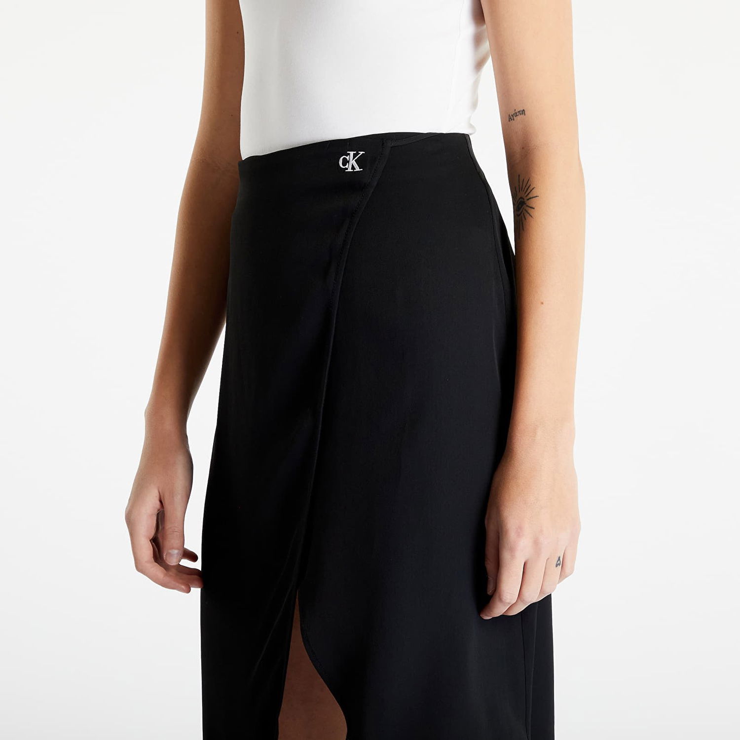 Пола CALVIN KLEIN Tie Detail Midi Skirt Черно | J20J220796 BEH, 1