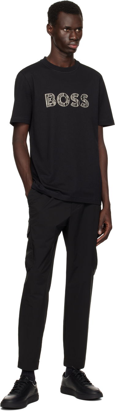 Кецове и обувки BOSS BOSS Coated-Leather Logo Черно | 50536504, 4