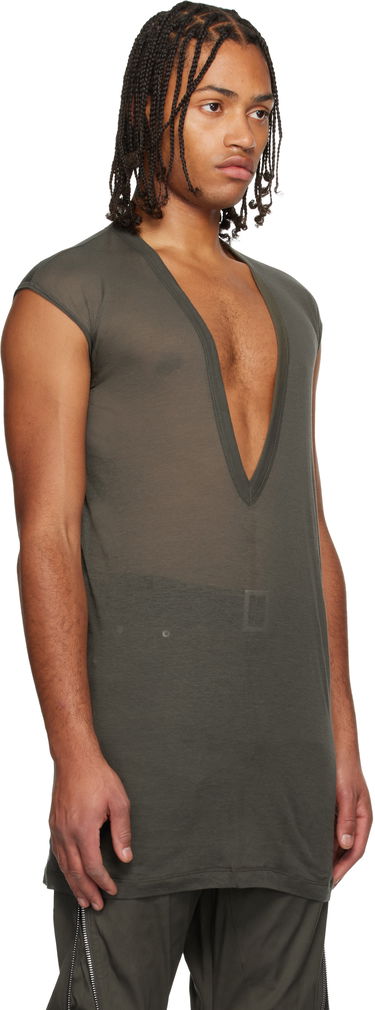 Тениска Rick Owens Rick Owens Concordians Dylan Deep V-Neck T-Shirt Черно | RU02E1157 UC, 4