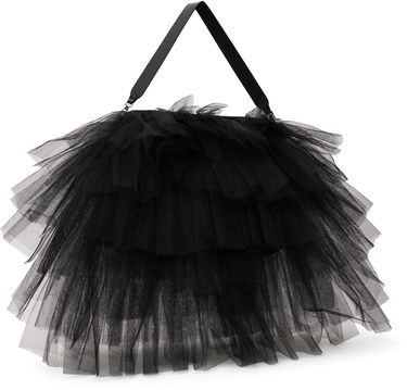 Дамска чанта Simone Rocha Simone Rocha Oversized Frilly Tutu Bag Черно | BAG182 0035, 2
