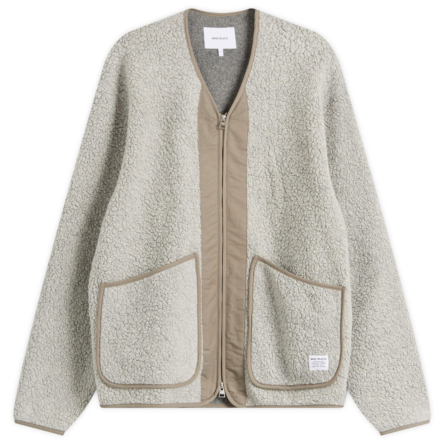 Яке NORSE PROJECTS Otto Sherpa Wool Fleece Jacket Сиво | N55-0647-1500, 0