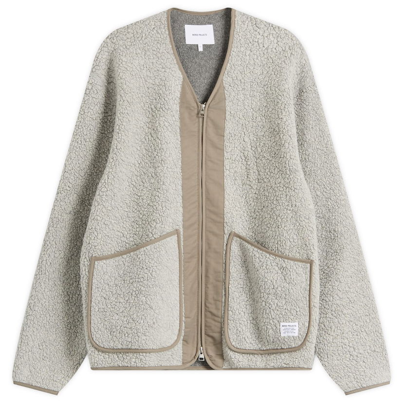 Яке NORSE PROJECTS Otto Sherpa Wool Fleece Jacket Сиво | N55-0647-1500
