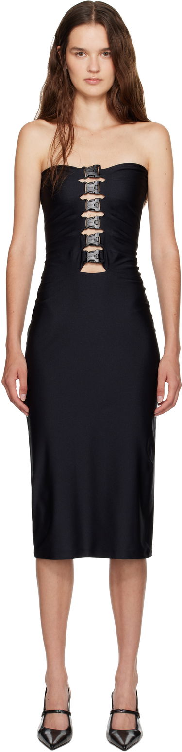 Pокля Coperni Coperni Multi Buckle Midi Dress Черно | COPR231F5001, 0