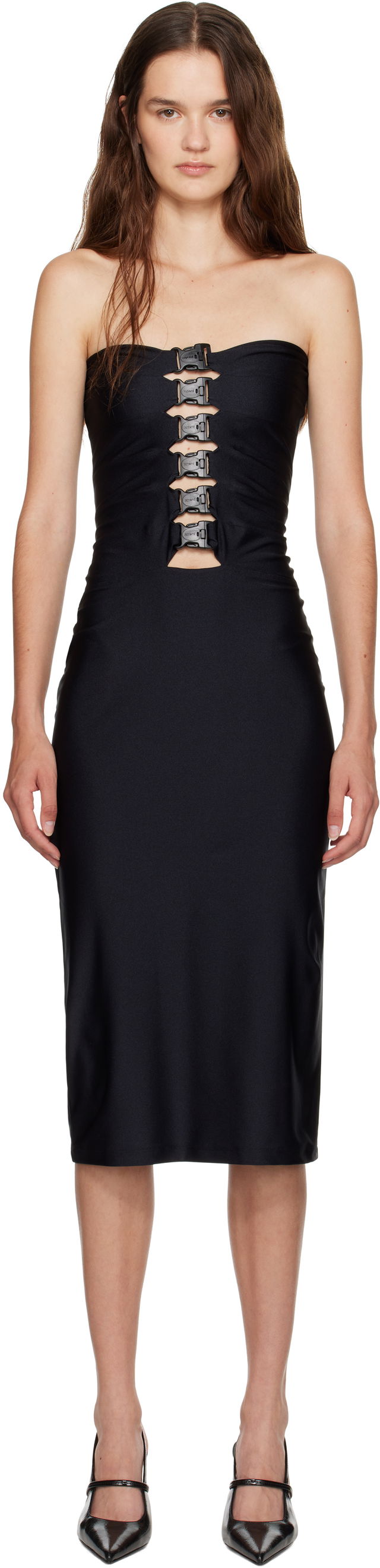 Coperni Multi Buckle Midi Dress