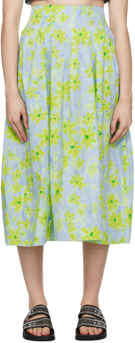 Пола Marni Graphic Midi Skirt Зелено | GOMA0605A0 UTC330, 0