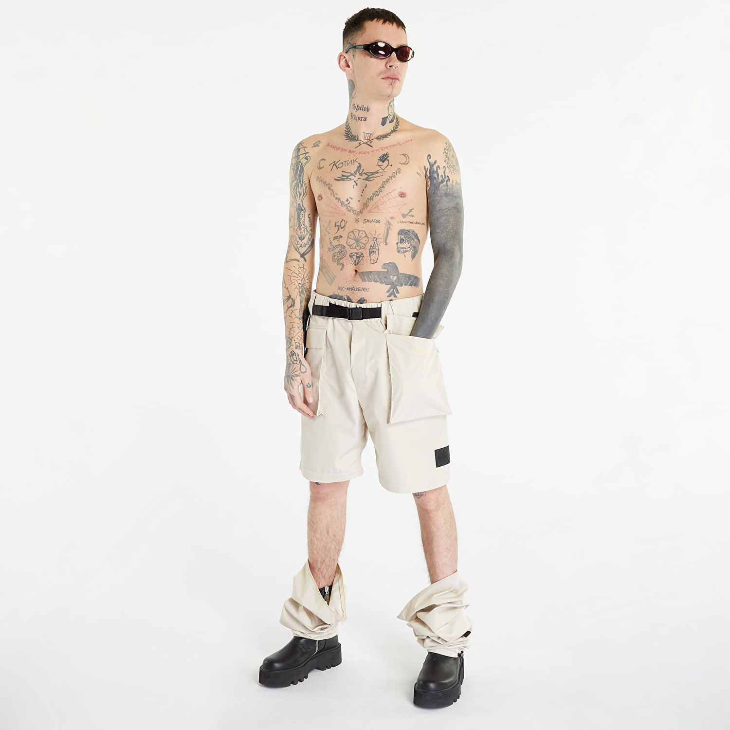 Карго панталони CALVIN KLEIN Multifunctional Zip Woven Pants Бежово | J30J323144 ACI, 0