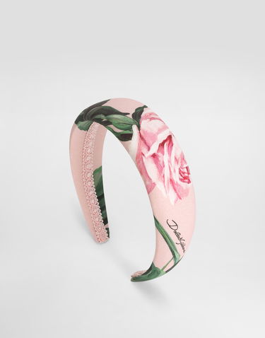 Аксесоари Dolce & Gabbana Dolce & Gabbana Rose Print Poplin Headband Розово | LB3L54HS5S7HF5IZ, 3