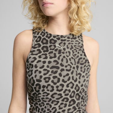 Pокля Puma Leo Luxe All-Over Print Fitted Dress Кафяво | 632339_01, 1