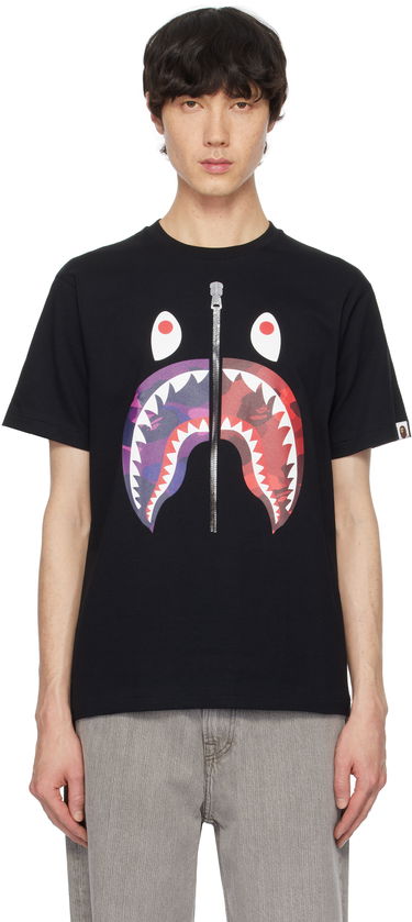 Тениска BAPE Camo Shark Graphic T-Shirt Черно | 001TEK801021M, 0