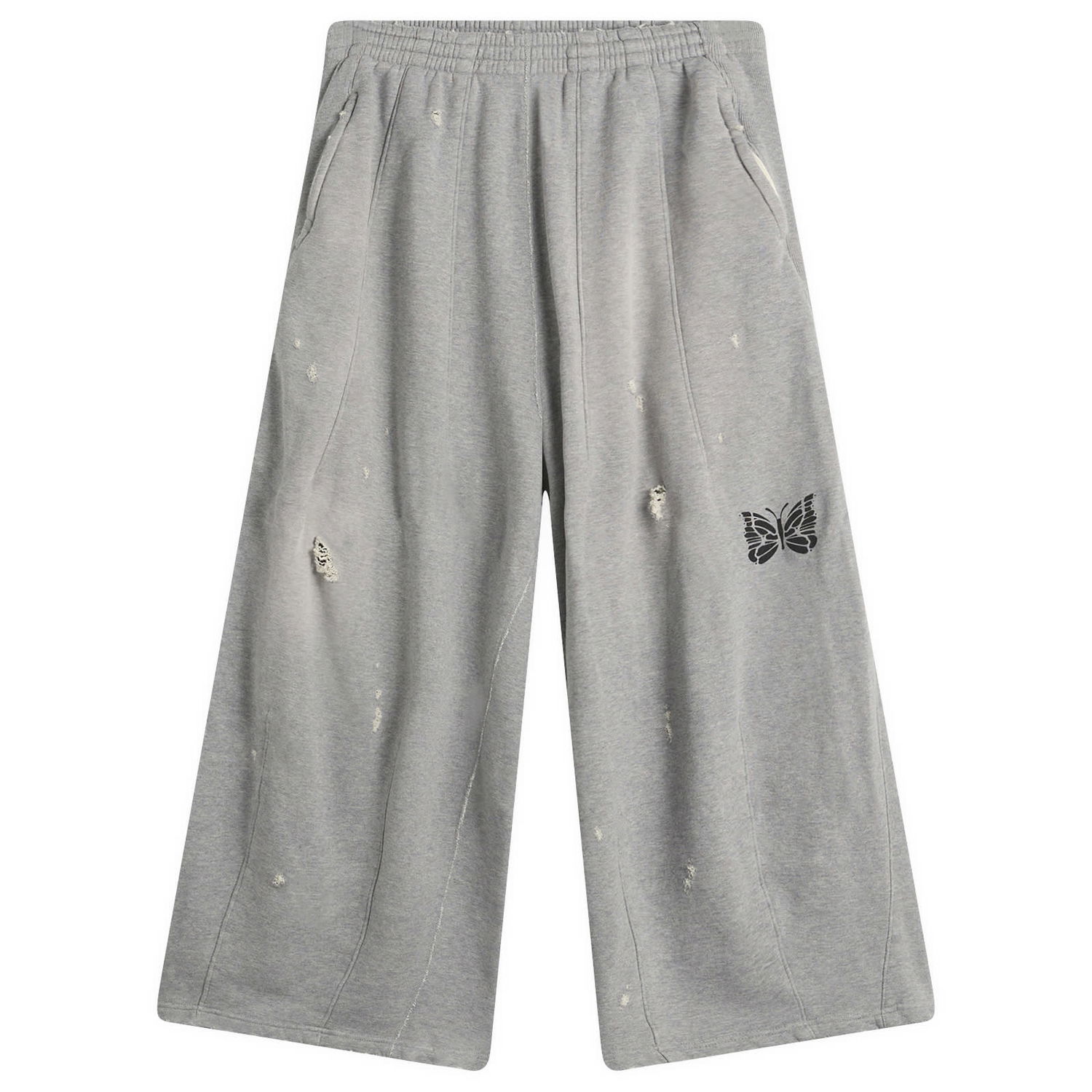Спортни панталони Needles Deconstructed H.D. Sweat Pants with Butterfly Graphic Сиво | RW337-A, 0