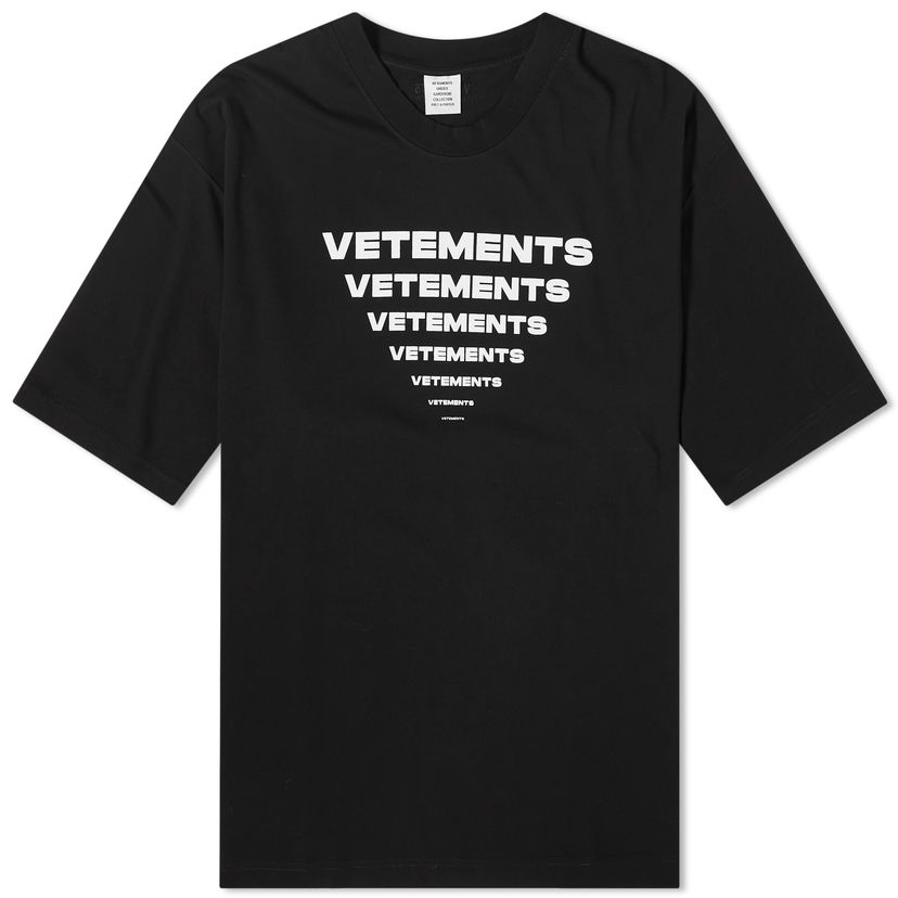 Тениска VETEMENTS Pyramid Logo T-Shirt Черно | UE64TR140B