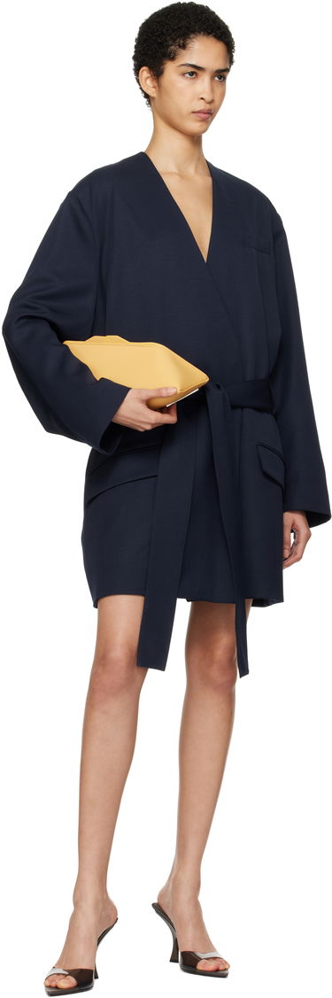 Pокля The Attico Attico Wrap Blazer Mini Dress Тъмно синьо | 250WCC00080 WWW046AA, 4