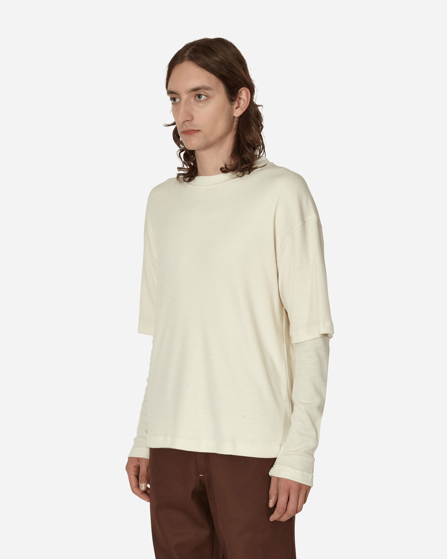 Тениска GR10K Wool Utility T-Shirt Бежово | AW22GR4B3JW OW, 1