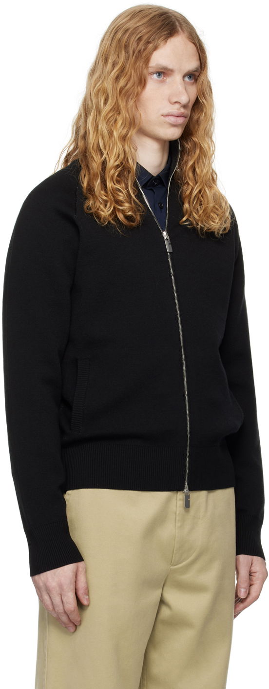 Пуловер Burberry Burberry Wool Blend Track Jacket Черно | 8098865, 1