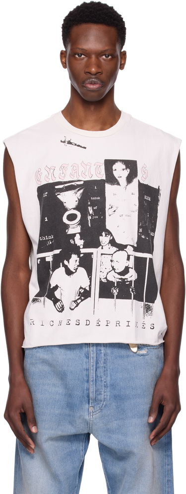 Тениска Enfants Riches Déprimés Enfants Riches Déprimés Endless Blockades Graphic Cut Off T-Shirt Бяло | 010-835, 0