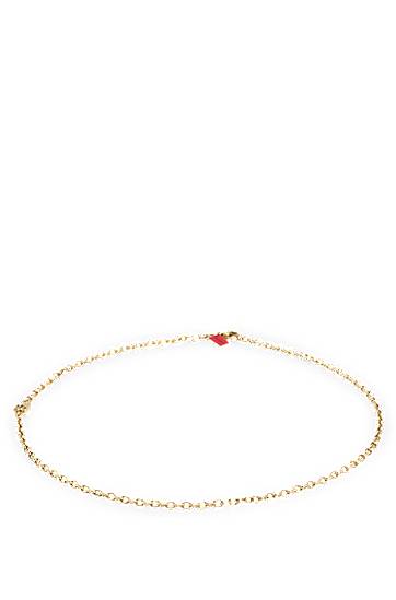 Колие BOSS Chain necklace with stacked-logo plaque Жълто | 50544509