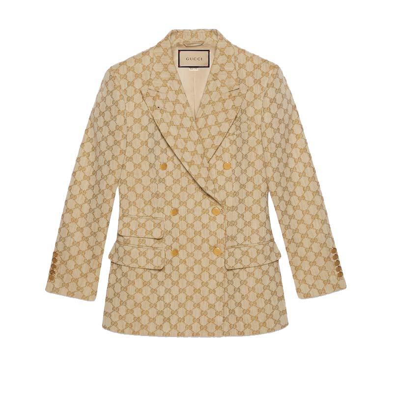Яке Gucci GG Linen Cotton Jacquard Jacket Бежово | 756559 ZAMC5 2254, 0