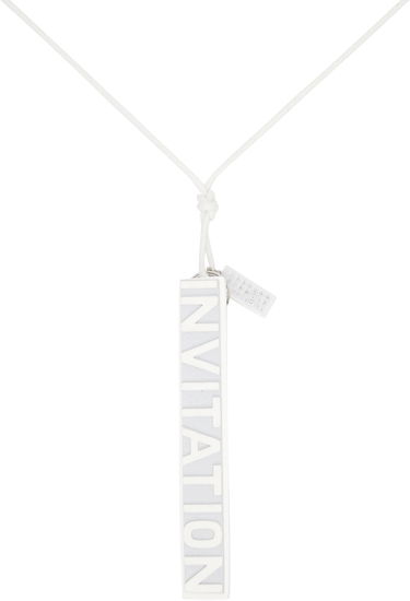 Колие Maison Margiela MM6 Maison Margiela 'Invitation' Pendant Necklace Бяло | SM7UU0074 P7352, 1
