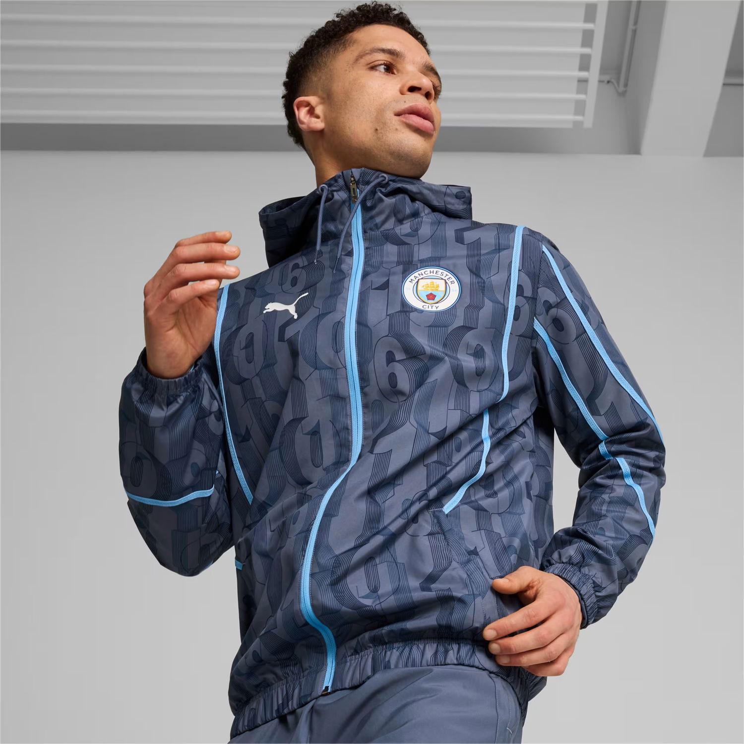 Яке Puma MCFC Prematch Woven Jacket 2024/25 Синьо | 777580-22, 1