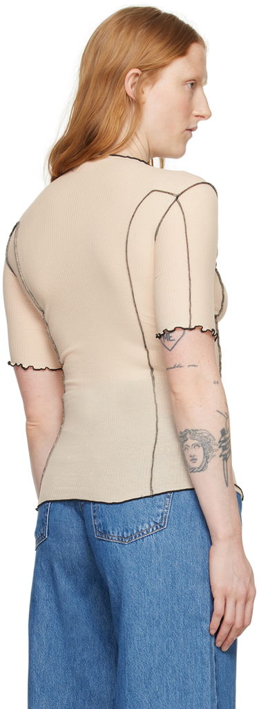 Тениска Baserange Slim 3/4 Sleeve T-Shirt Бежово | TTO3-RB-SU24, 2