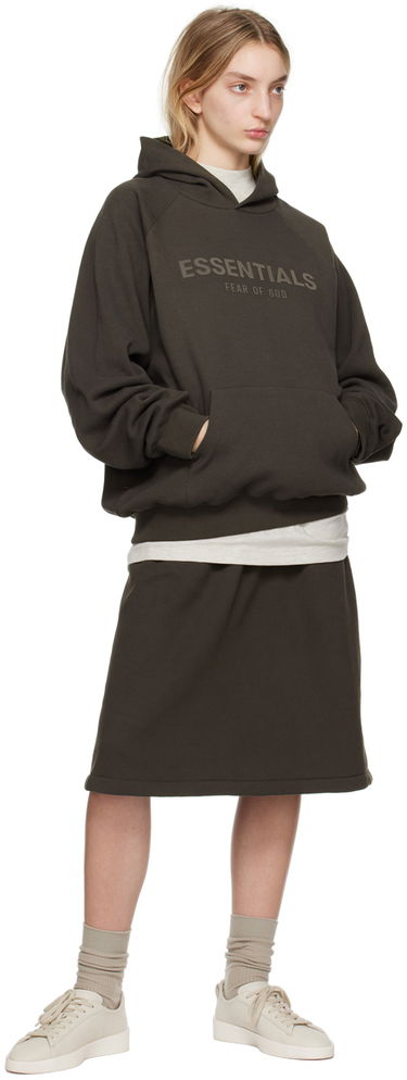 Суитчър Fear of God Fear of God ESSENTIALS Raglan Waffle Knit Hoodie Кафяво | 192BT224020F, 3