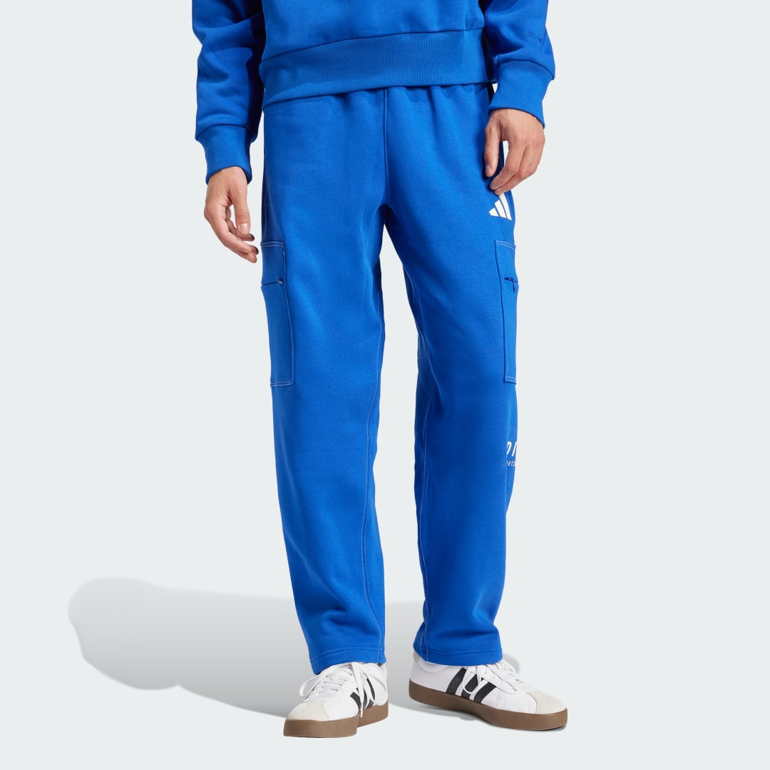 Карго панталони adidas Performance ALL SZN Fleece Graphic Loose Cargo Pants Синьо | JJ3663, 0