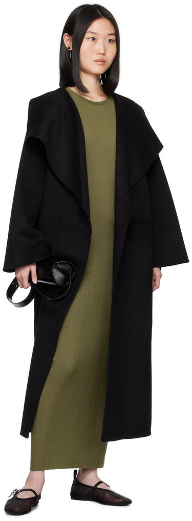 Pокля rag & bone Ribbed Round Neck Maxi Dress Зелено | WAC24P3010NH10, 3