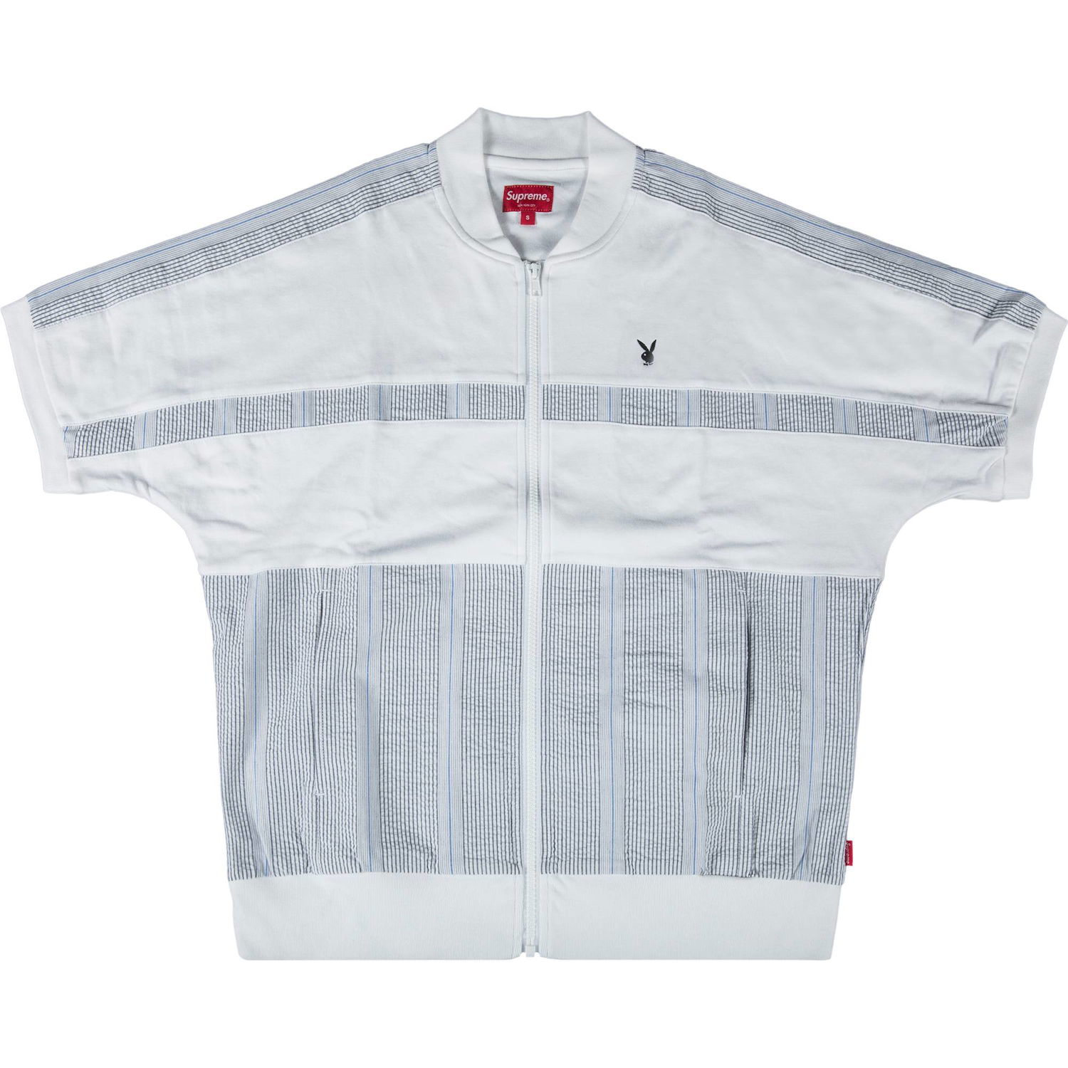 Поло тениска Supreme Playboy x Leisure Zip Up Top Бяло | SS19KN54 WHITE, 1