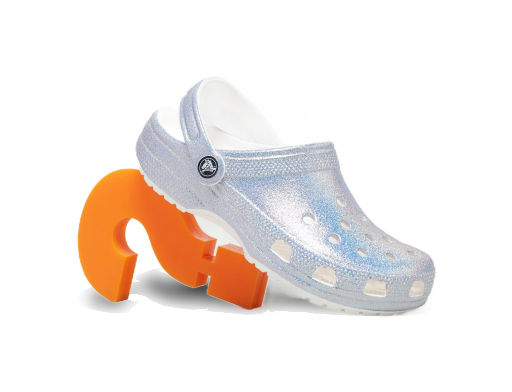 Кецове и обувки Crocs Classic Glitter Clog W Сиво | 20755190H