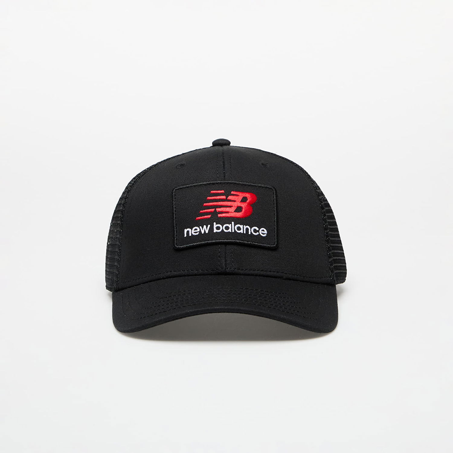 Шапка с козирка New Balance New Balance Stacked Patch Logo Trucker Cap Черно | LAH51016BK, 0