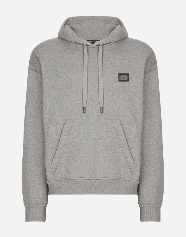 Jersey Hoodie With Branded Tag