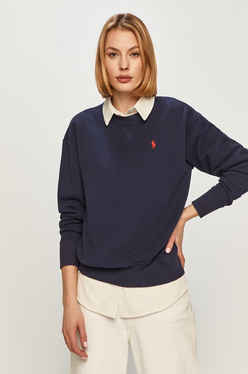 Суитчър Polo by Ralph Lauren Logo Embroidery Sweater Тъмно синьо | 211794395003, 0