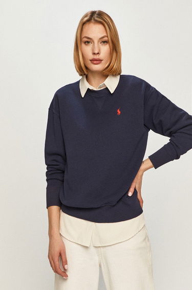Суитчър Polo by Ralph Lauren Logo Embroidery Sweater Тъмно синьо | 211794395003, 0