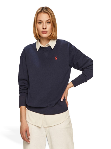 Суитчър Polo by Ralph Lauren Logo Embroidery Sweater Тъмно синьо | 211794395003