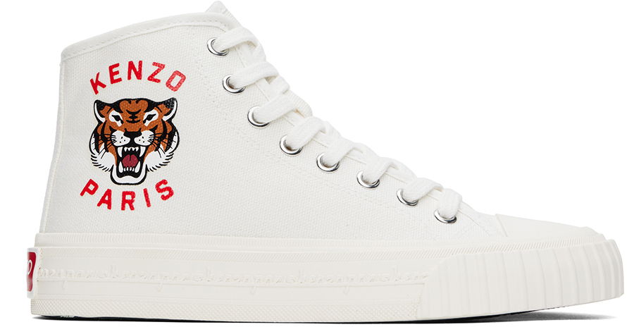 Кецове и обувки KENZO Paris Foxy High Top "White" Бежово | FE52SN025F76, 0