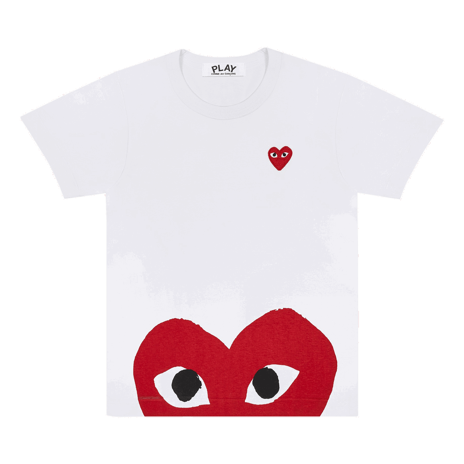 Тениска Comme des Garçons PLAY T-Shirt Big Half Heart Бяло | az t033 051 1, 0