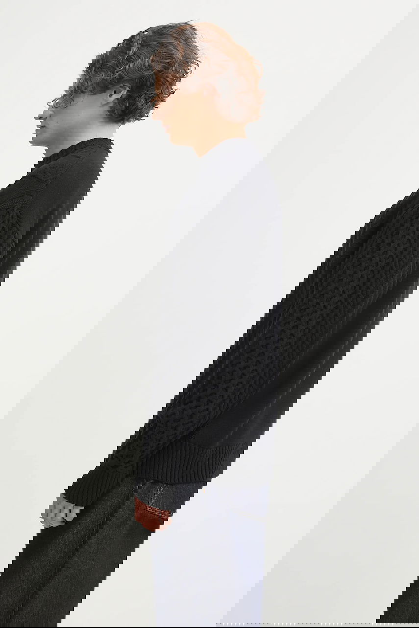 Пуловер Carhartt WIP Shawn Cable Knit Crew Neck Sweater Черно | I035418.89XX, 1