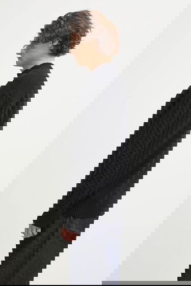 Пуловер Carhartt WIP Shawn Cable Knit Crew Neck Sweater Черно | I035418.89XX, 1