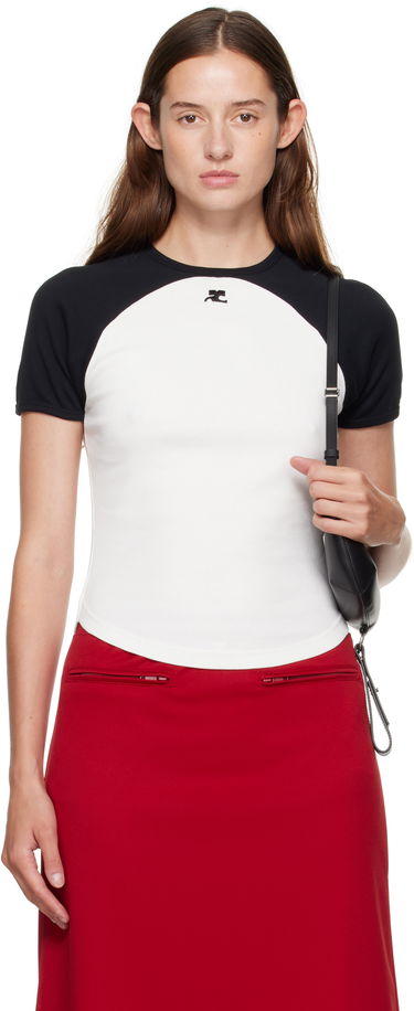 Тениска Courrèges Courrèges Circle Contrast T-Shirt Черно | 325JTS214JS0203, 0