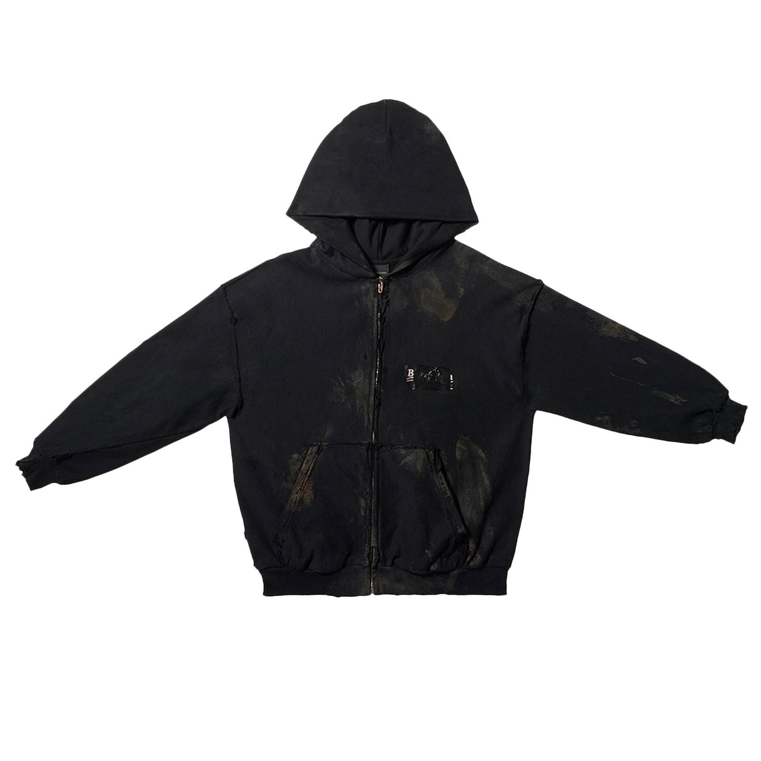 Суитчър Balenciaga Small Fit Zip-Up Hoodie Черно | 720424 TNVK5 1089, 1