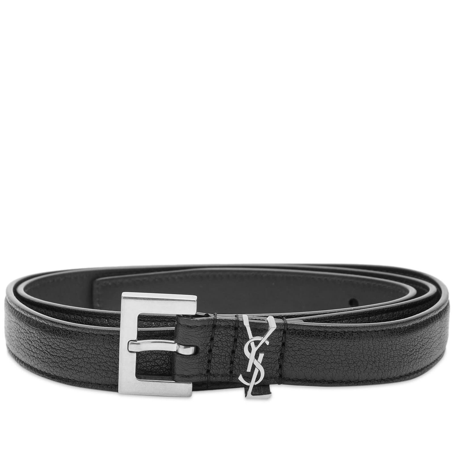 Колани Saint Laurent Saint Laurent Monogram Logo Leather Belt Черно | 612616BRM0E-1000, 0