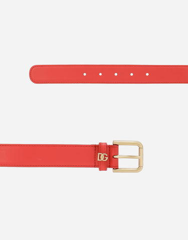 Колани Dolce & Gabbana Leather Belt With Logo Buckle Червено | BE1636AW57687550, 3