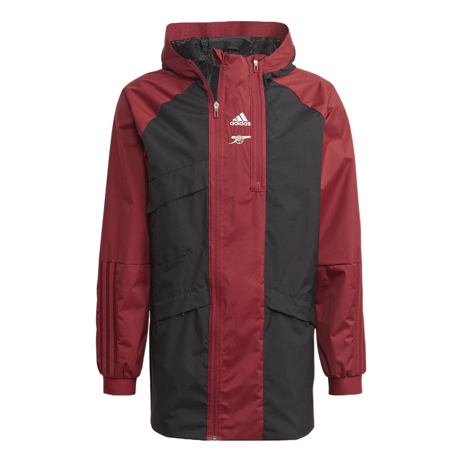 Дъждобран adidas Originals Arsenal Hooded Jacket Червено | GR4209, 0
