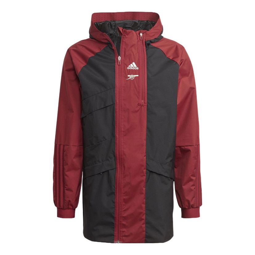 Дъждобран adidas Originals Arsenal Hooded Jacket Червено | GR4209
