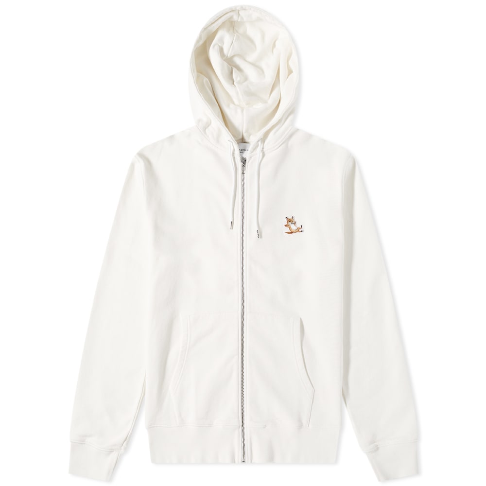 Суитчър MAISON KITSUNÉ Chillax Fox Patch Zipped Hoody Бяло | IU00353KM0001-P700, 0
