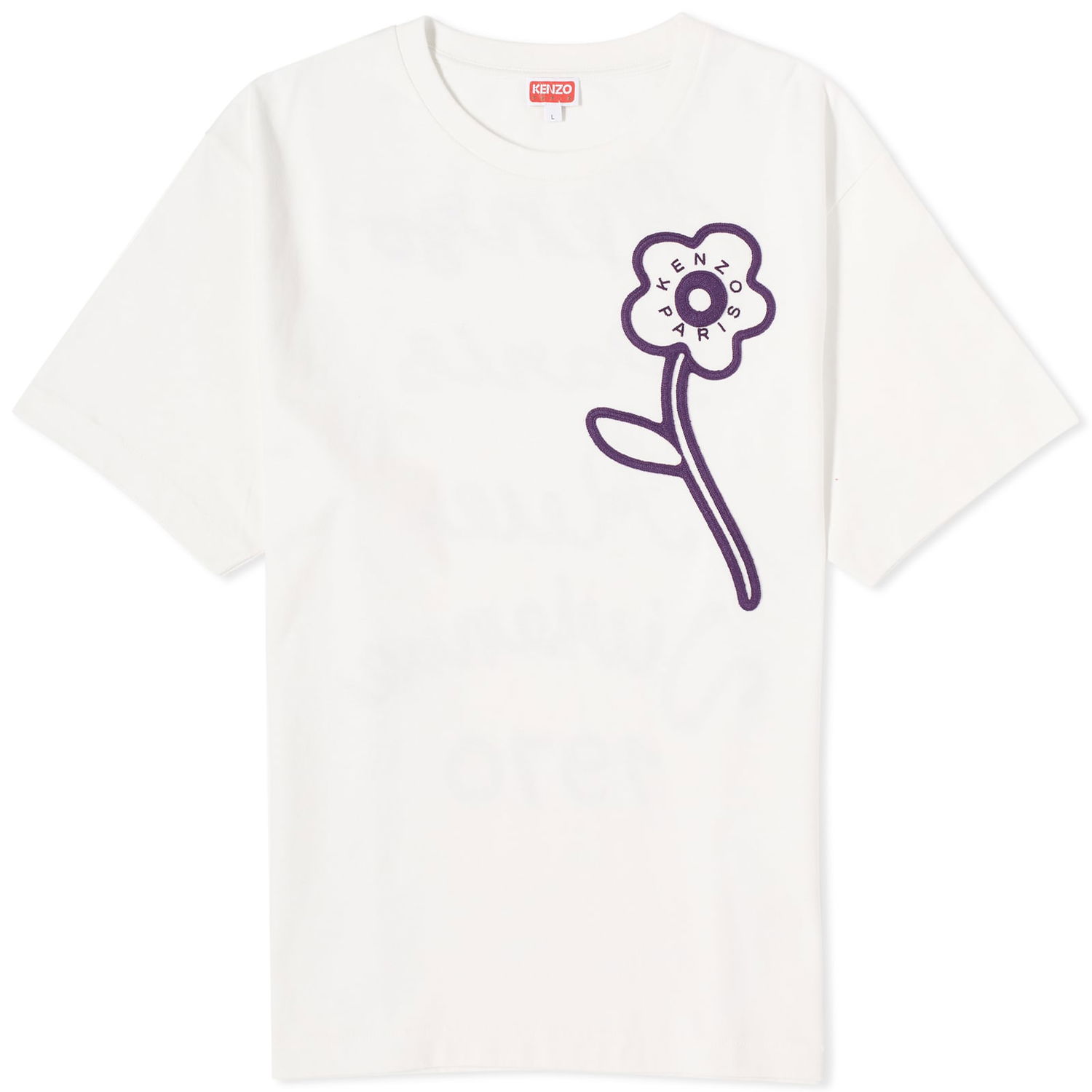 Тениска KENZO Vivienne Oversized T-Shirt Off White Бяло | FD65TS1144SI-02, 0