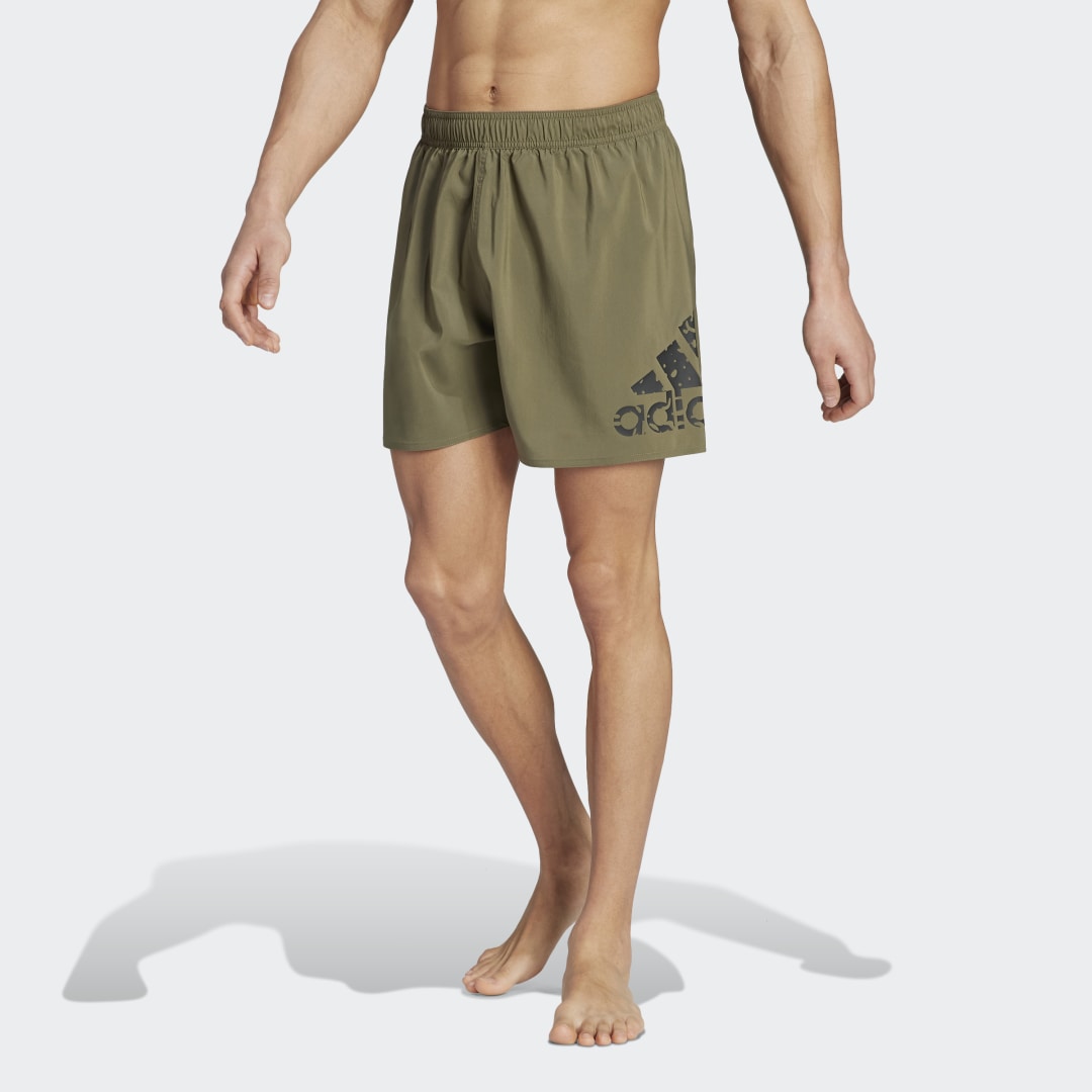 Бански adidas Originals Big Logo CLX Swimshorts Зелено | IA5389, 1