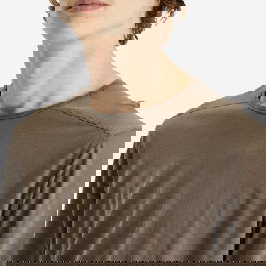 Тениска Rick Owens Rick Owens DRKSHDW Level Long Sleeve T-Shirt, Size Small Кафяво | DU01E3260-BH-34, 5